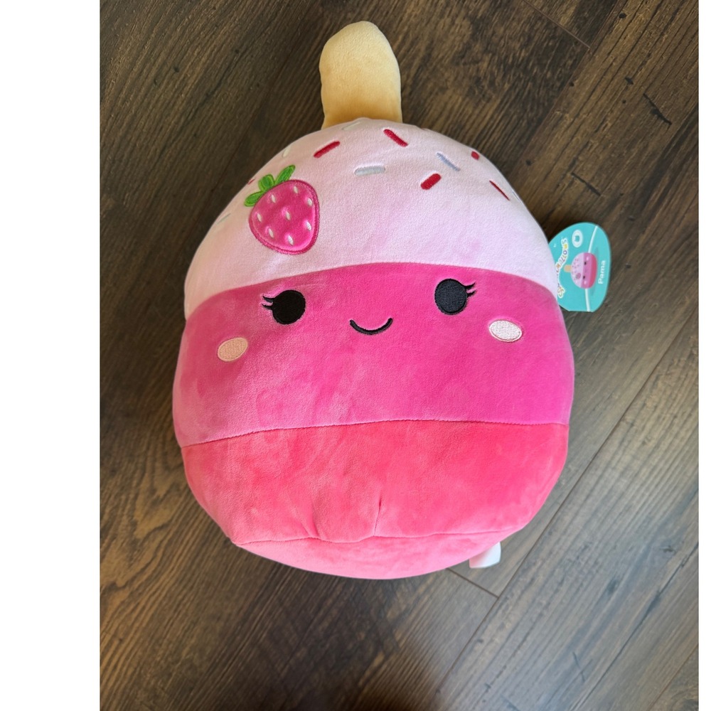 Squishmallows Pama the Pink Ice Cream Pop 12 Inch Plush NWT Kellytoy Strawberry